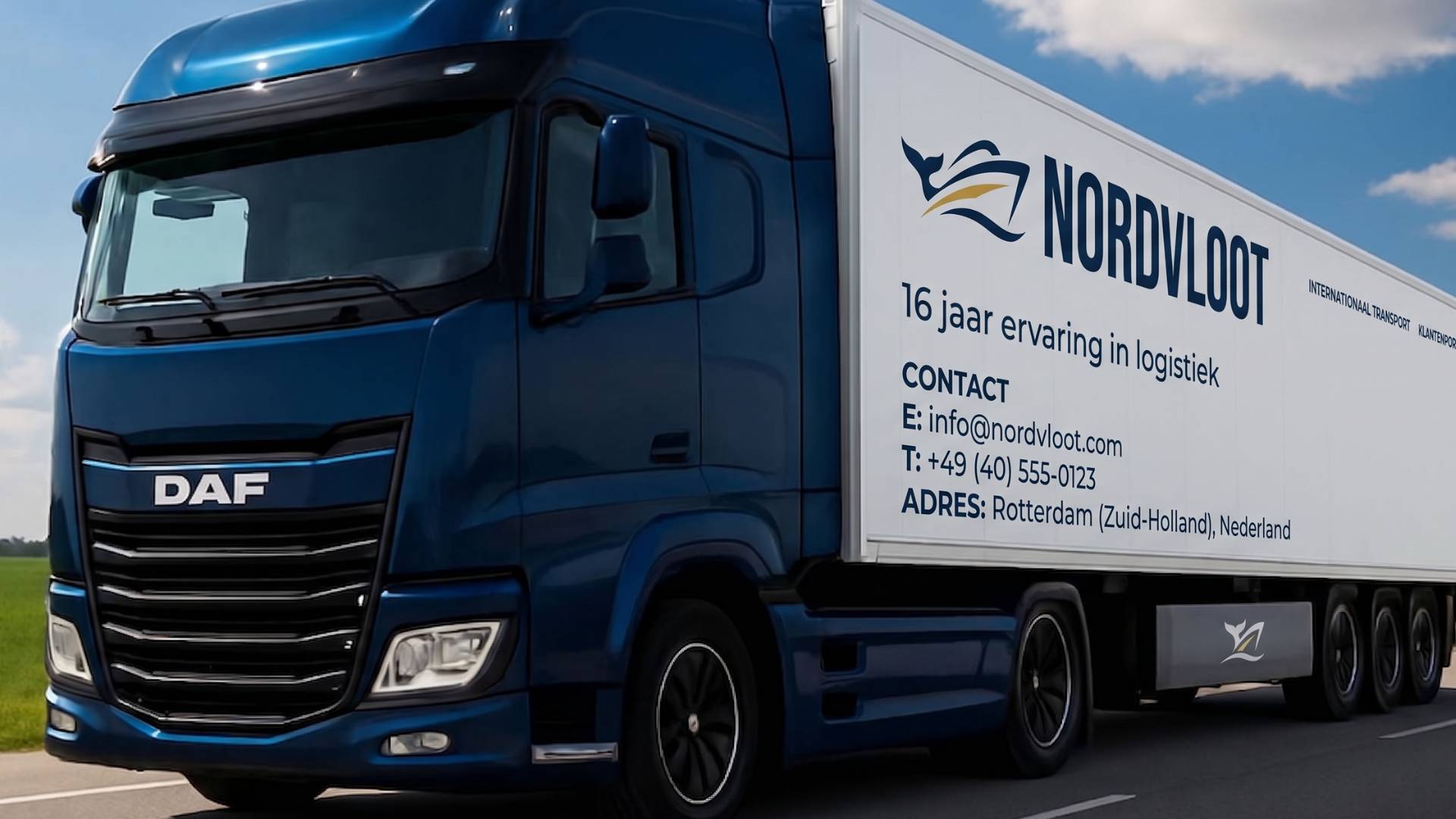 NORDVLOOT multimodal logistics truck and container transport